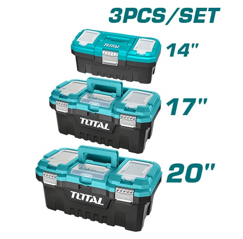 Bộ 3 hộp rỗng bằng nhựa đựng công cụ khóa kim loại hiệu Total TPBXK0032