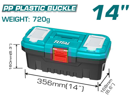 Hộp rỗng bằng nhựa đựng công cụ 14 inch khóa nhựa hiệu Total TPBX0141