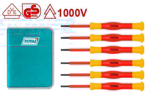 Bộ 6 tua vít chuẩn cách điện hiệu Total THKIPSD0601
