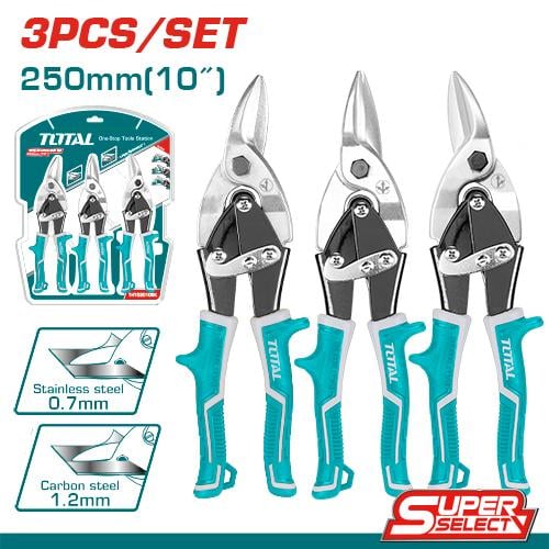 Bộ 3 kéo cắt tole 250mm hiệu Total THT520106K