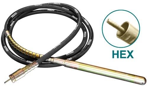 Dây đầm dùi bê tông (phụ kiện máy đầm dùi bê tông) hiệu Total TPVP1382