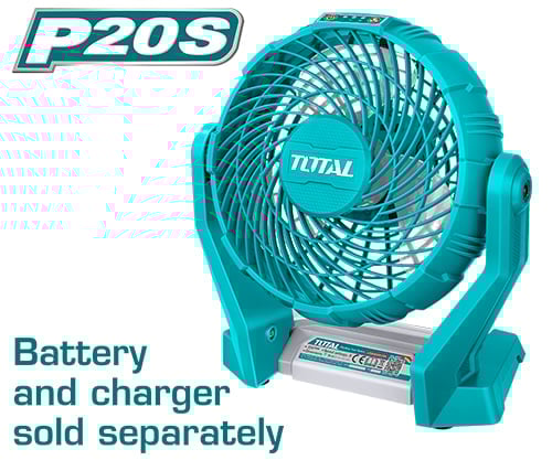 Quạt dùng pin Lithium‑Ion 20V (không kèm pin sạc) hiệu Total TFALI2007
