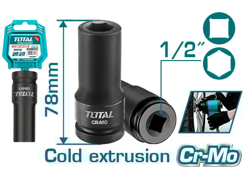 Đầu tuýp tác động sâu 1/2 inch 24mm hiệu Total THDIS12241L