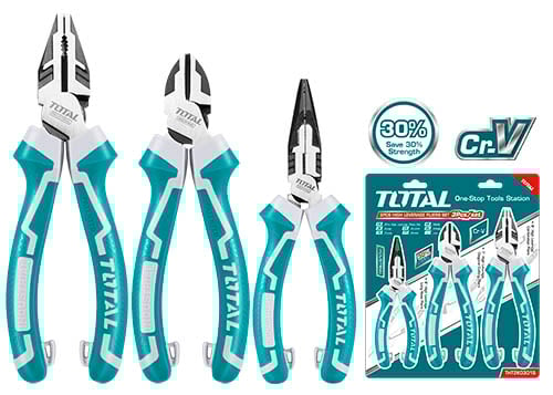 Bộ 3 kềm răng, cắt, nhọn hiệu Total THT2K0301S