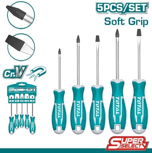 Bộ 5 tua vít hiệu Total THT2506052