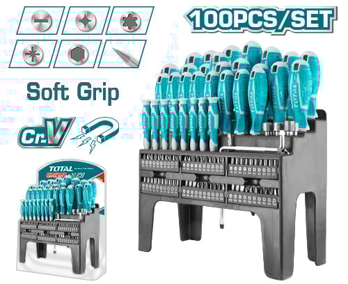 Bộ 100 tua vít hiệu Total THT2506100