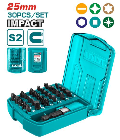 Bộ 30 mũi bắt vít đa năng 25mm hiệu Total TACSD18306