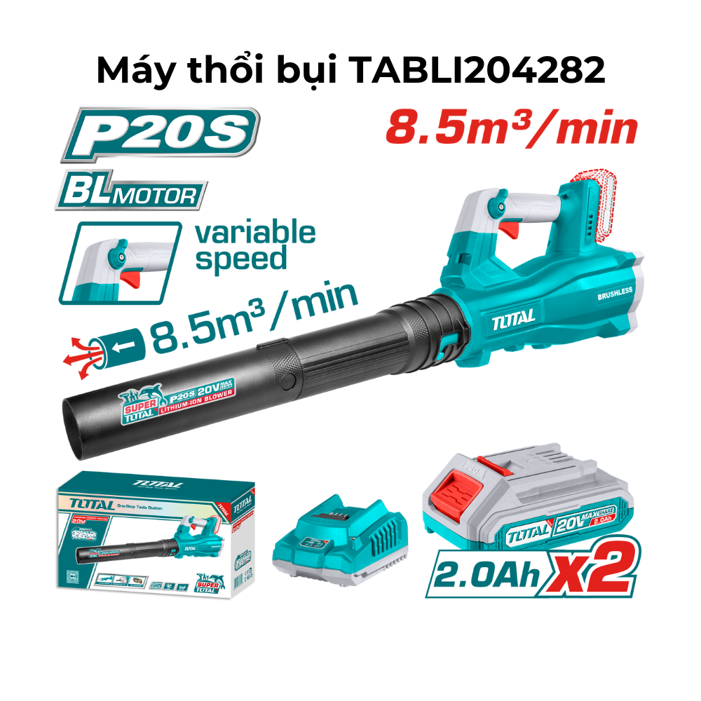 Máy thổi bụi Total TABLI204282 pin Lithium-Ion 20V