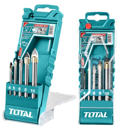 Bộ 5 mũi khoan kính hiệu Total TACSD7256