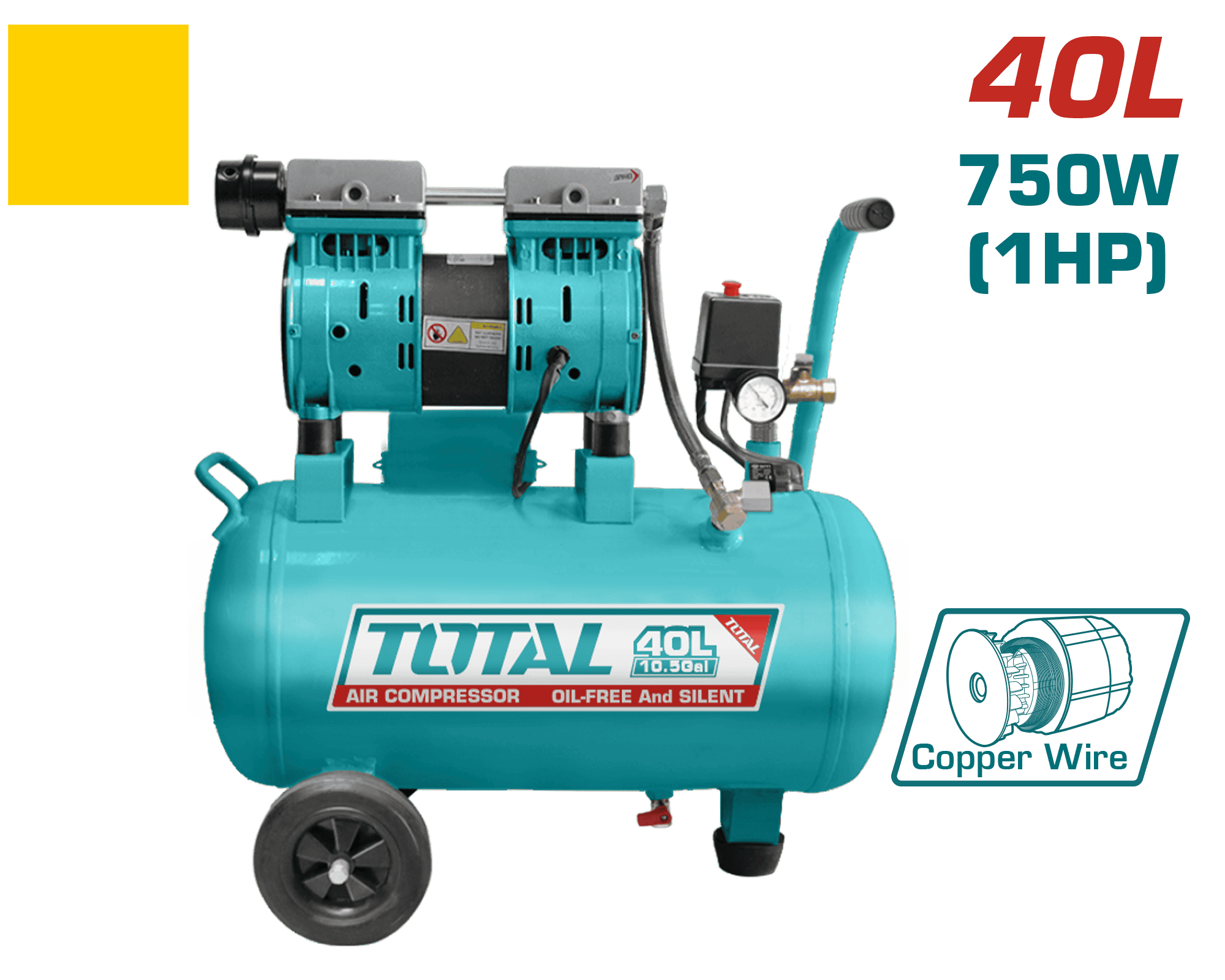 Máy nén khí không dầu 40L