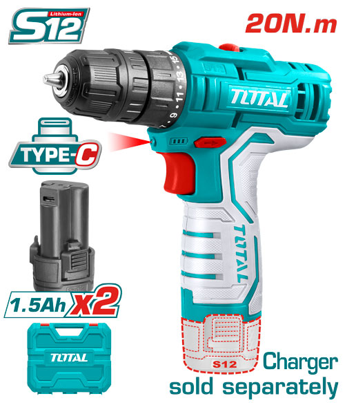 Máy khoan pin 12V (không kèm dây & đầu sạc)