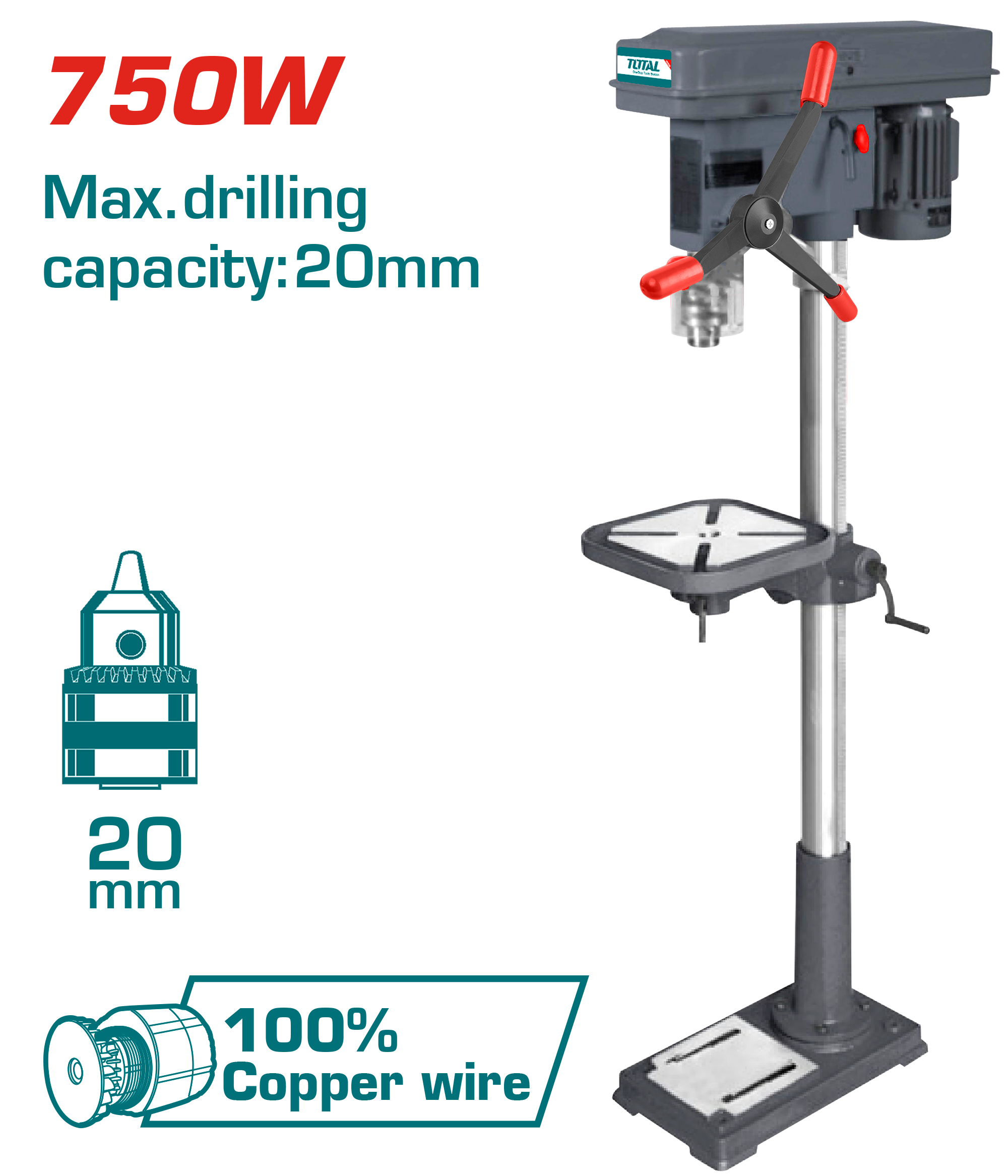 Máy khoan bàn TDP207502