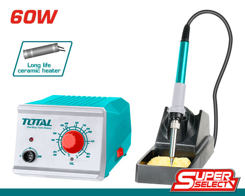 Mỏ hàn chì kèm máy ổn định nhiệt hiệu Total TET160911 công suất 60W