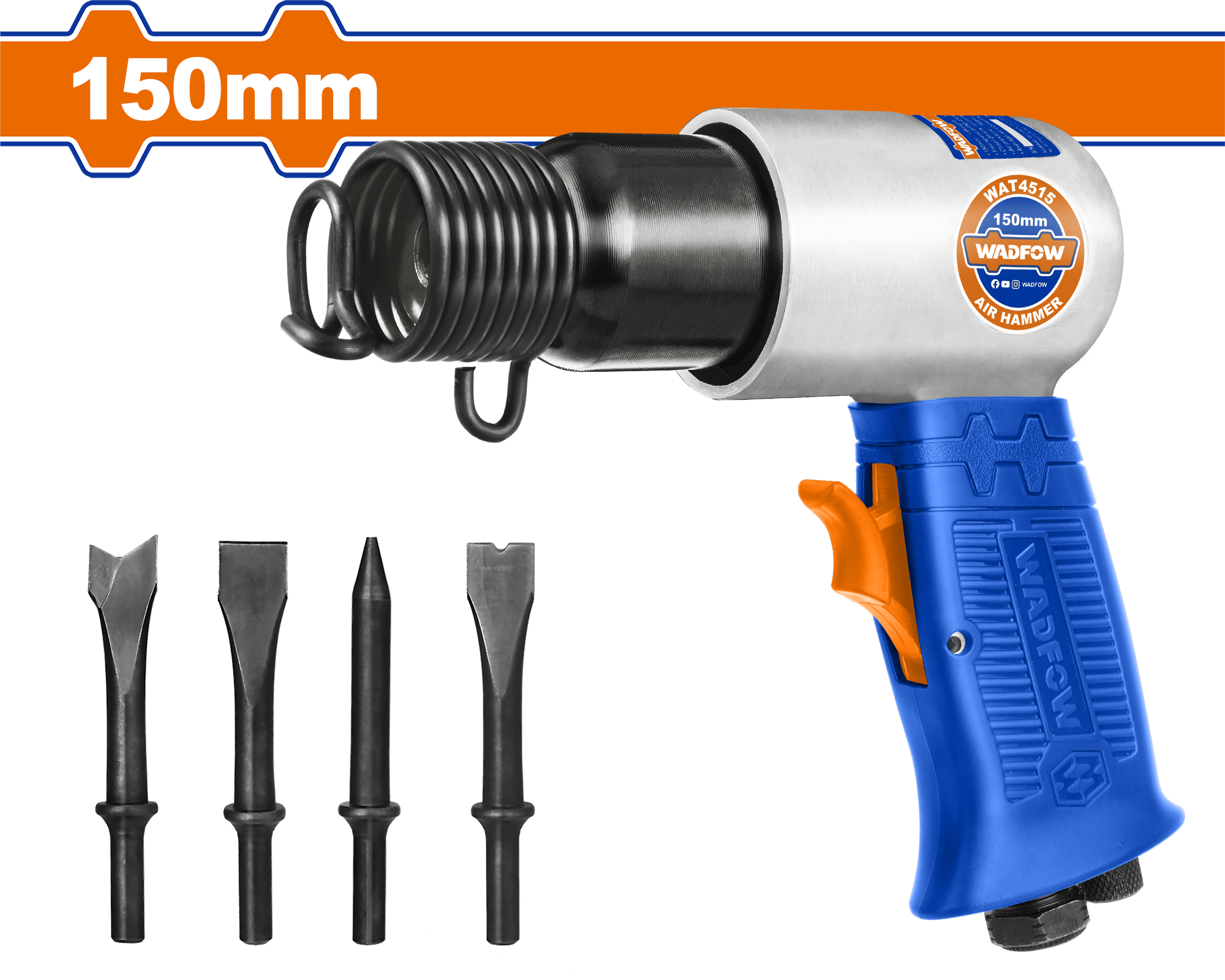 Máy đục hơi 150mm (không kèm đầu nối nhanh)