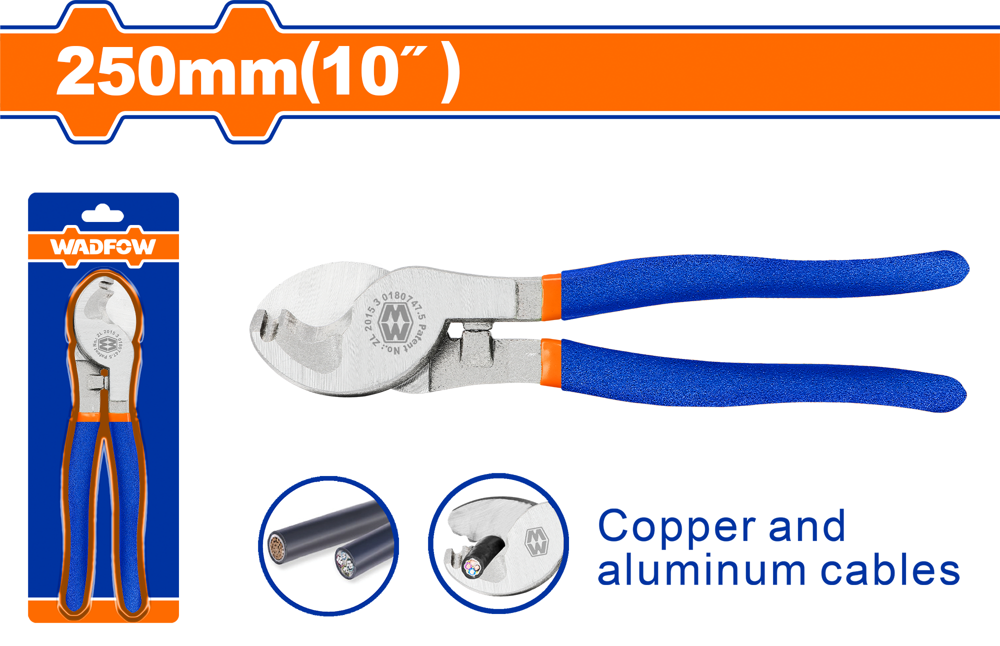 Kềm cắt cáp đầu nặng 10″/250mm