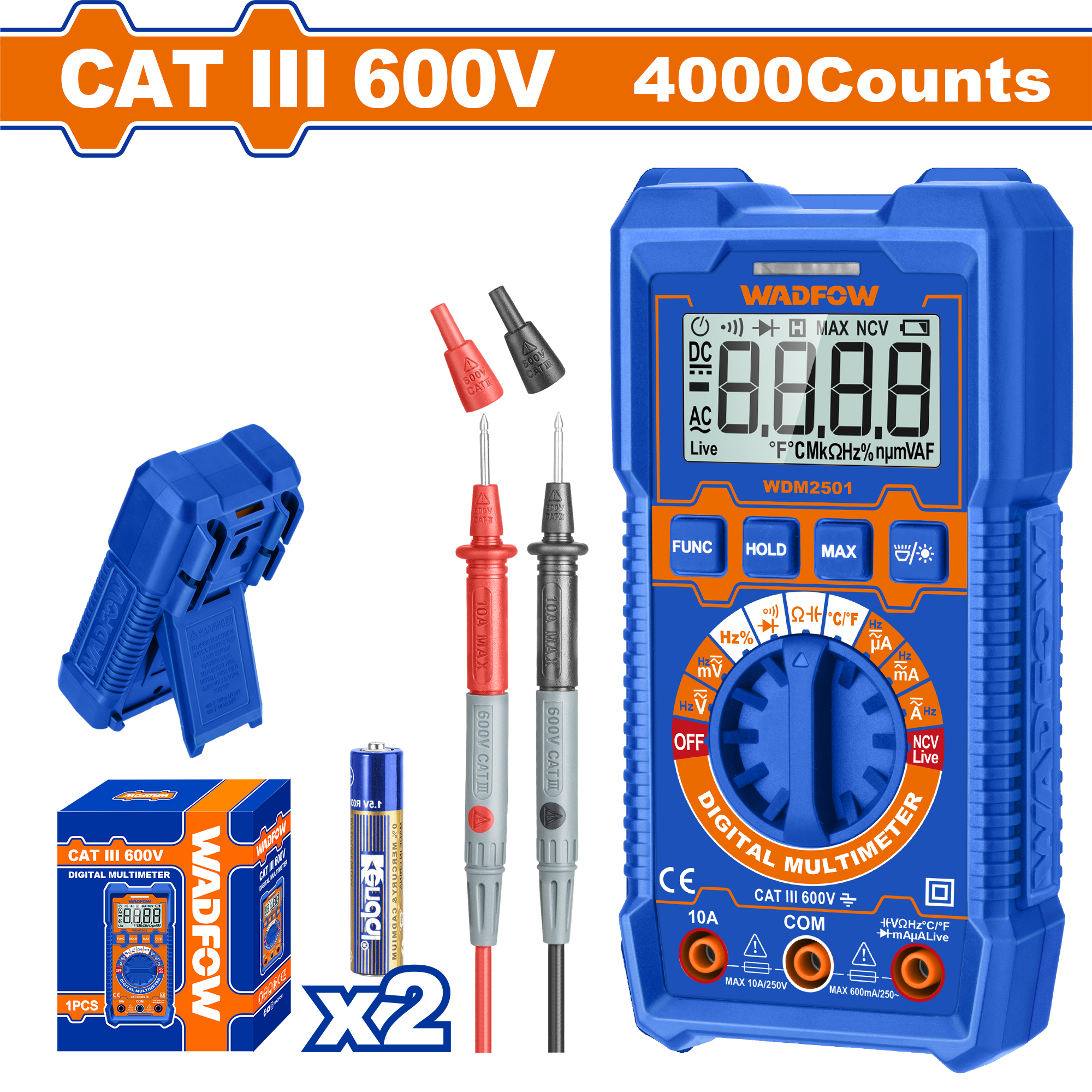 Đồng hồ vạn năng 600V-4000 số đếm