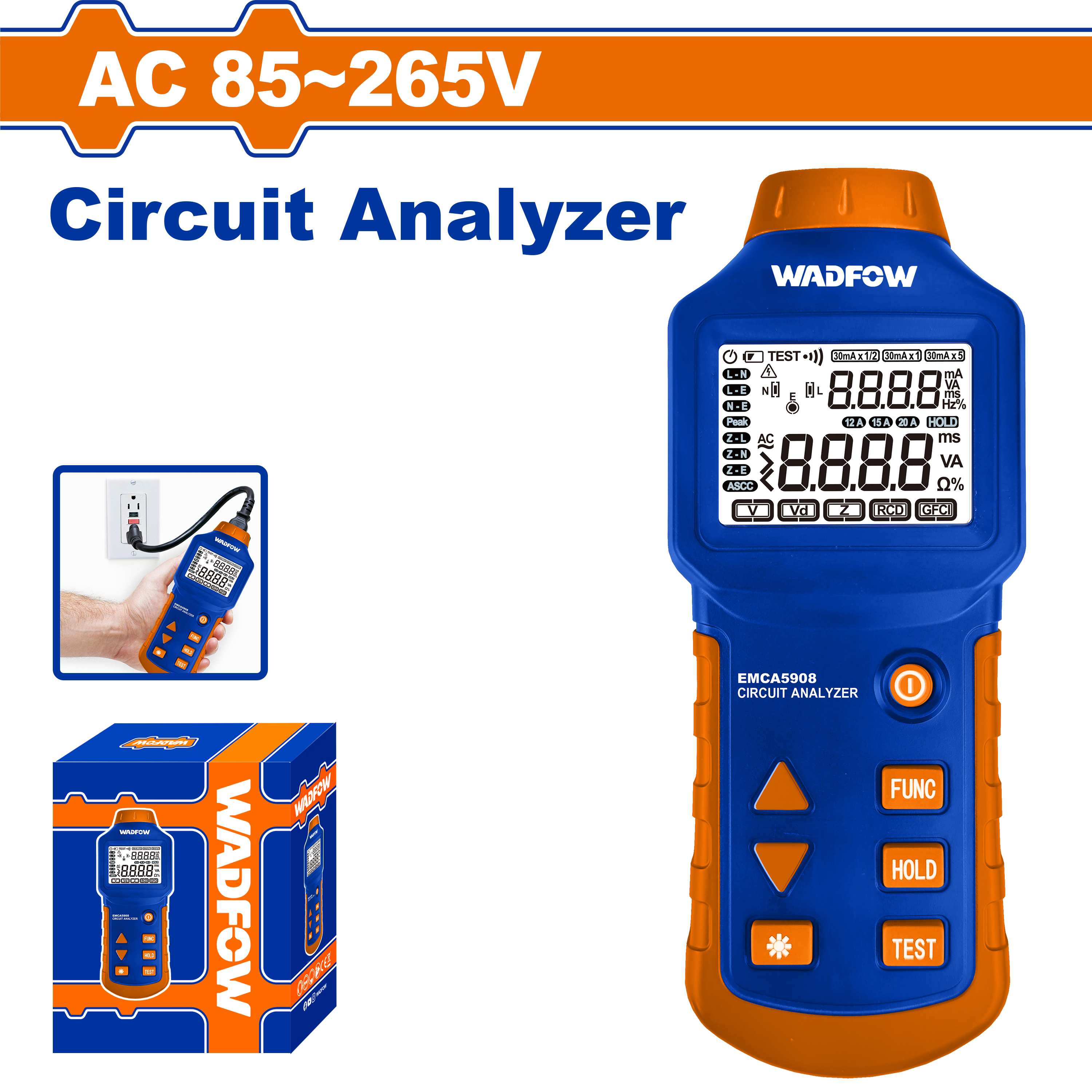Thiết bị kiểm tra dòng rò RCD/LOOP (AC 85~265V)