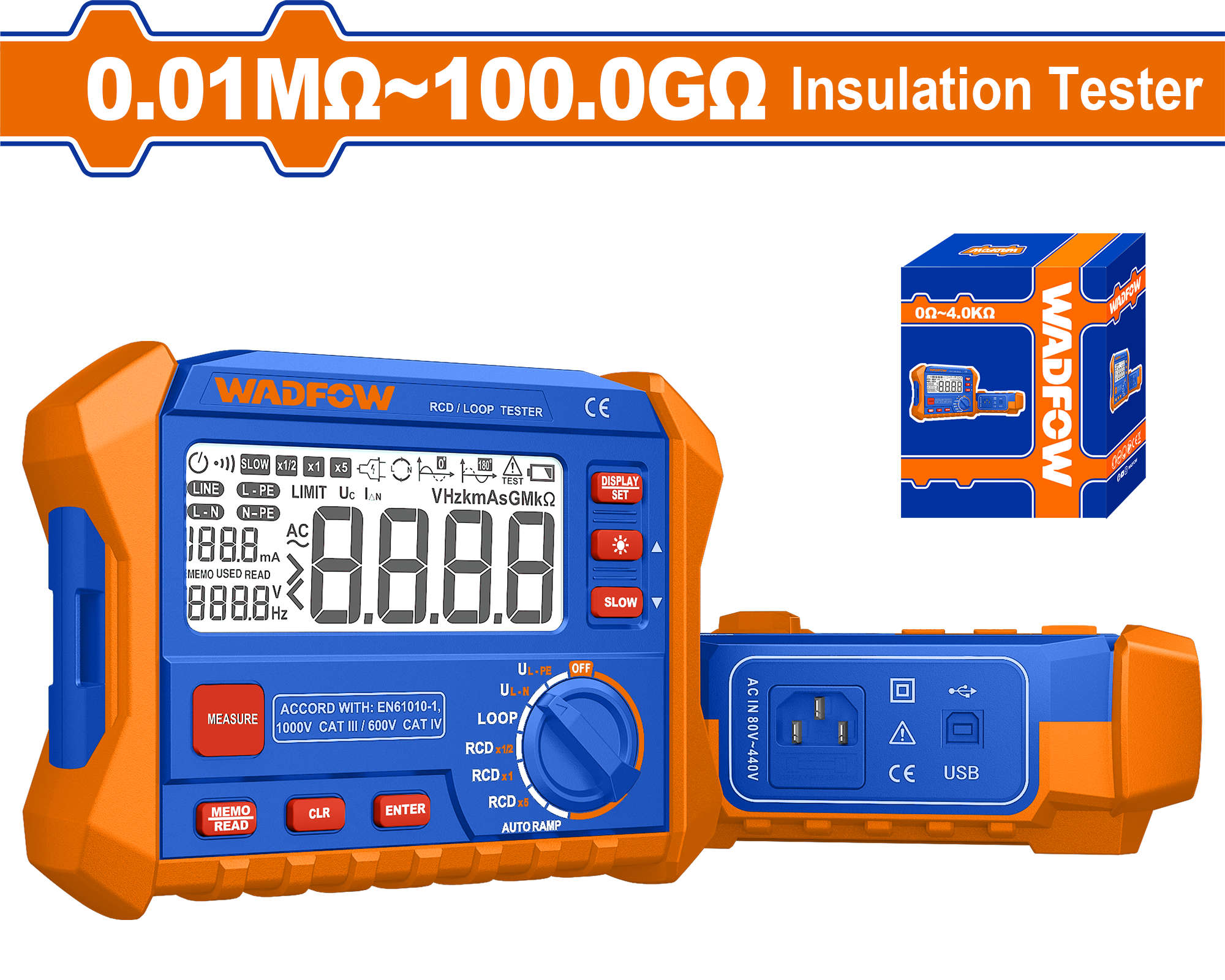 Thiết bị kiểm tra dòng rò RCD/LOOP (0.1~100Ω)
