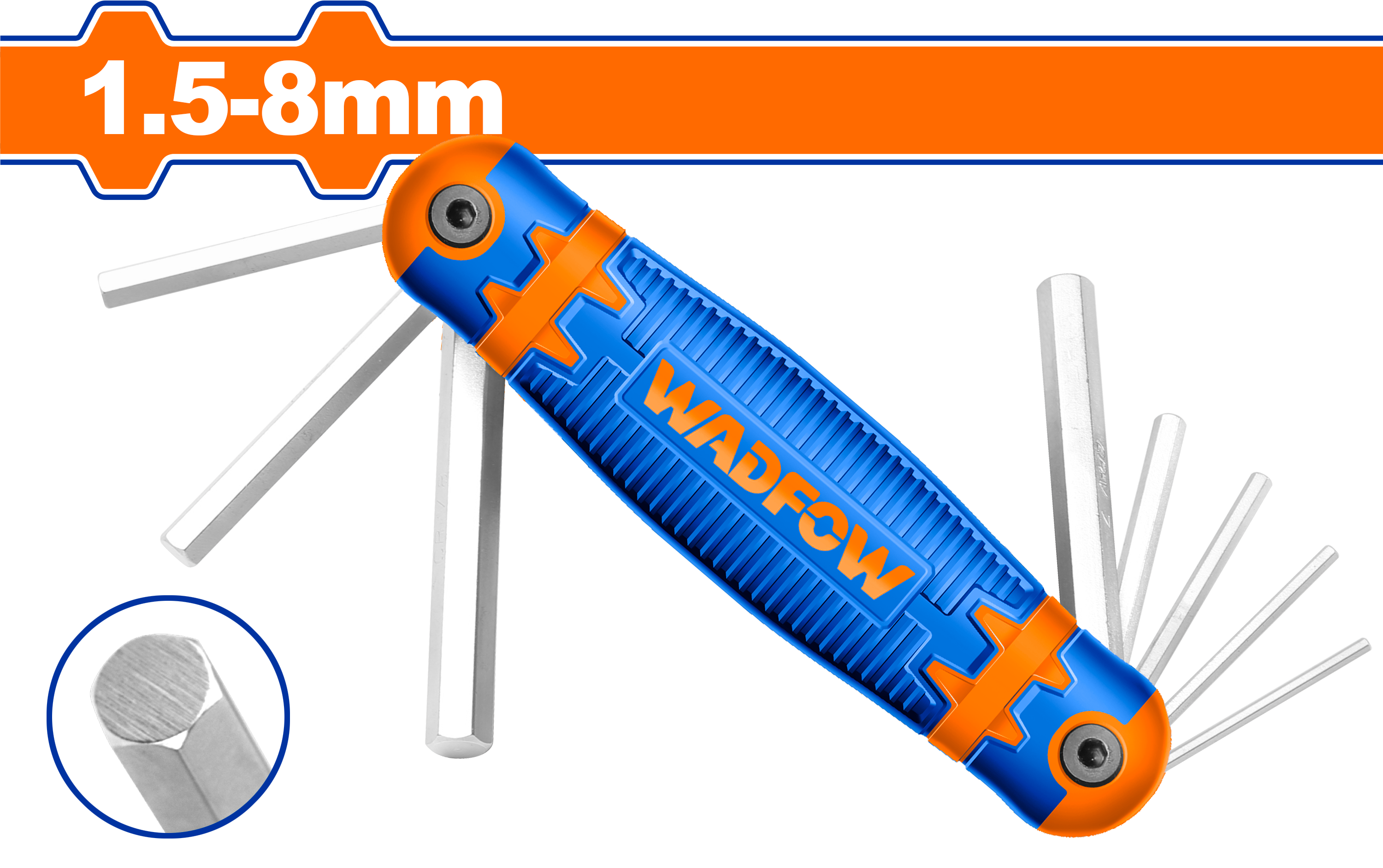 Bộ 8 chìa lục giác 1.5-8mm