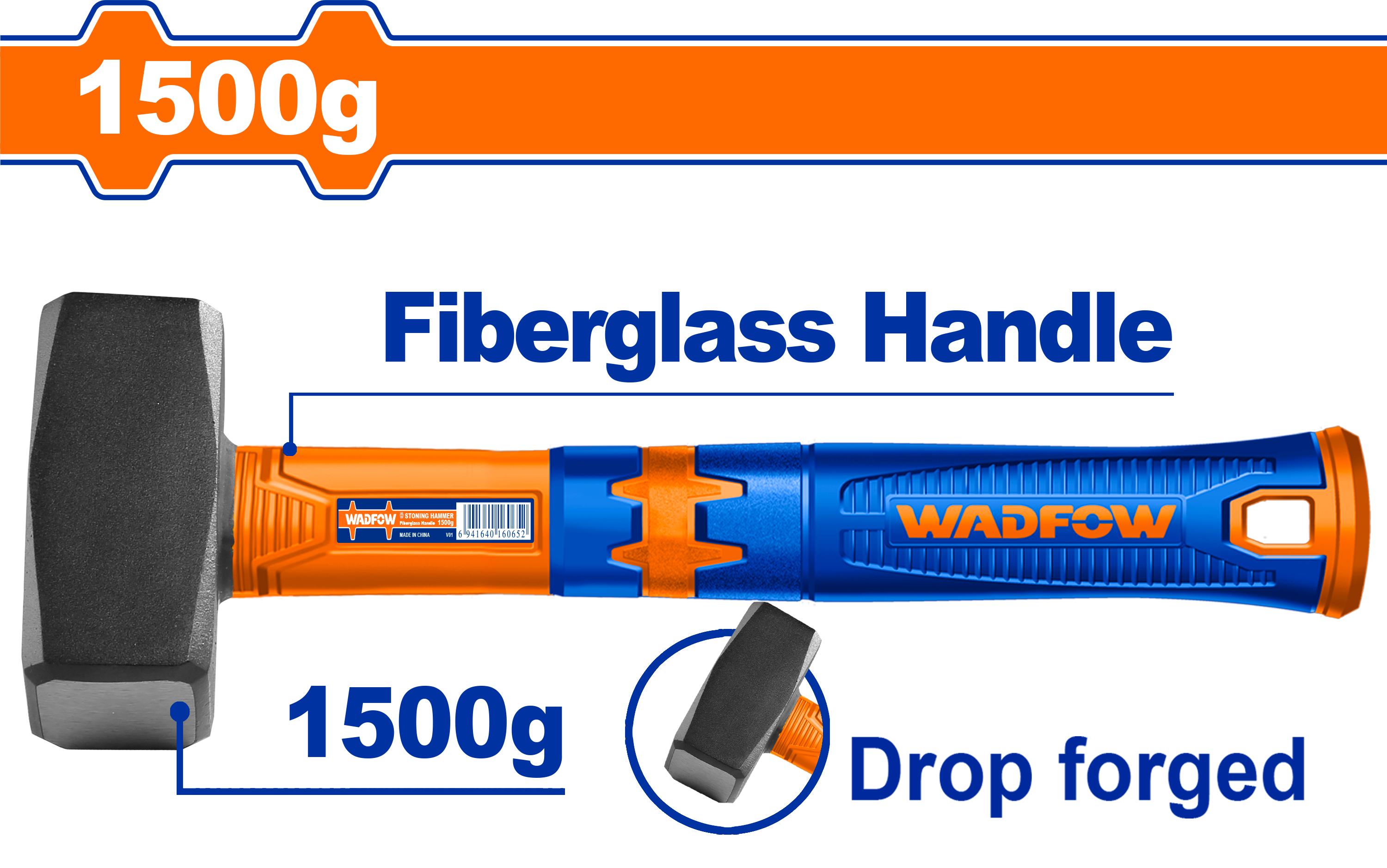 Búa tạ đầu vuông 1500g