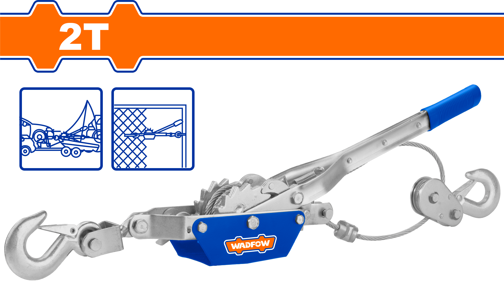 Pá lăng cáp lắc tay 2T