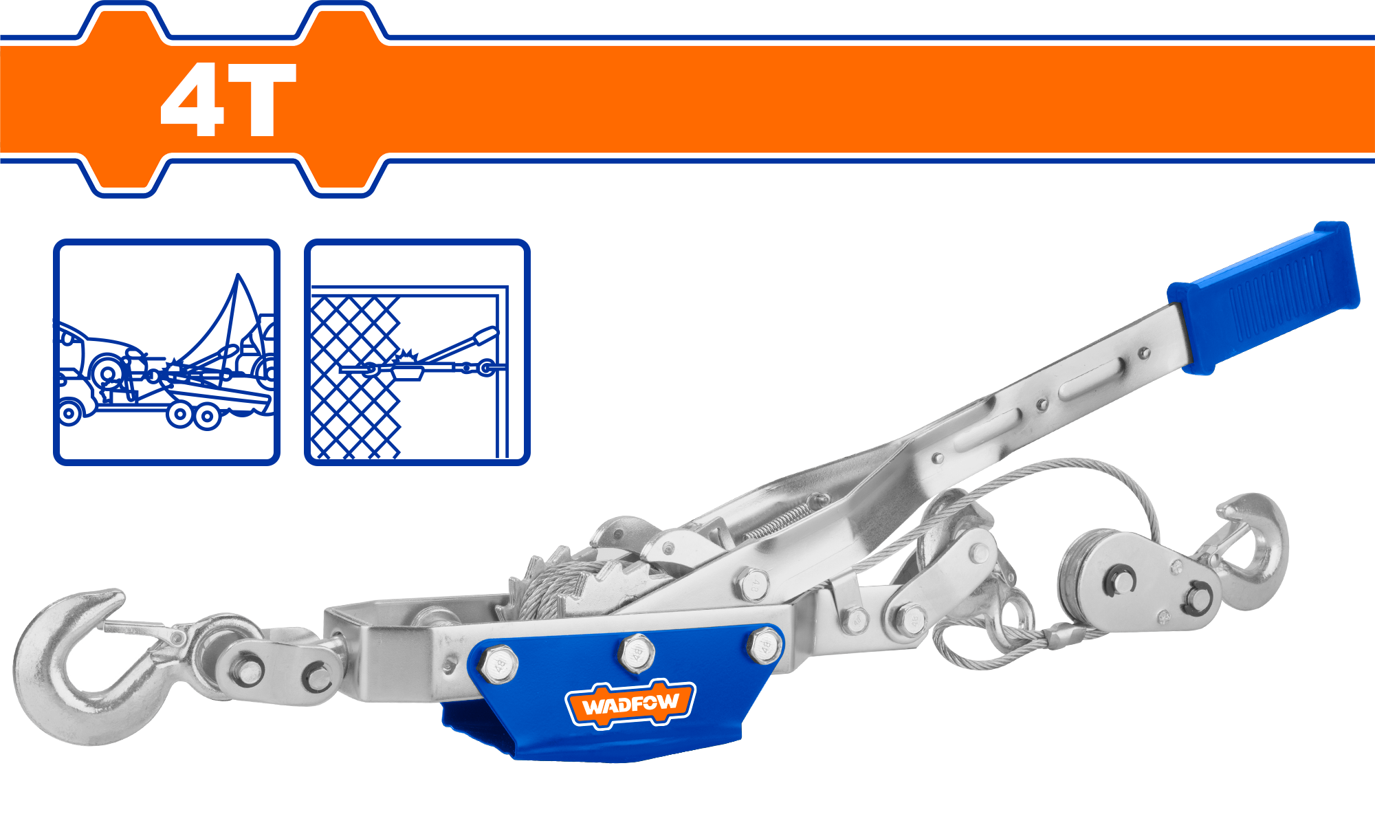 Pá lăng cáp lắc tay 4T