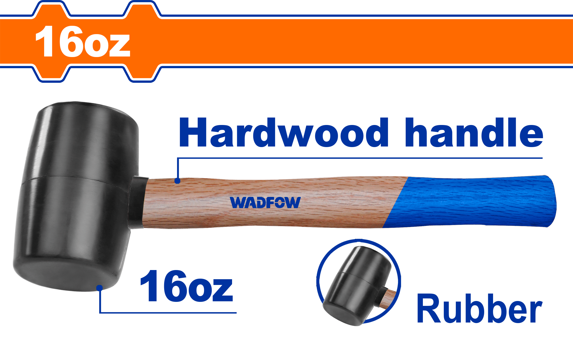 Búa tạ cao su đen 450g