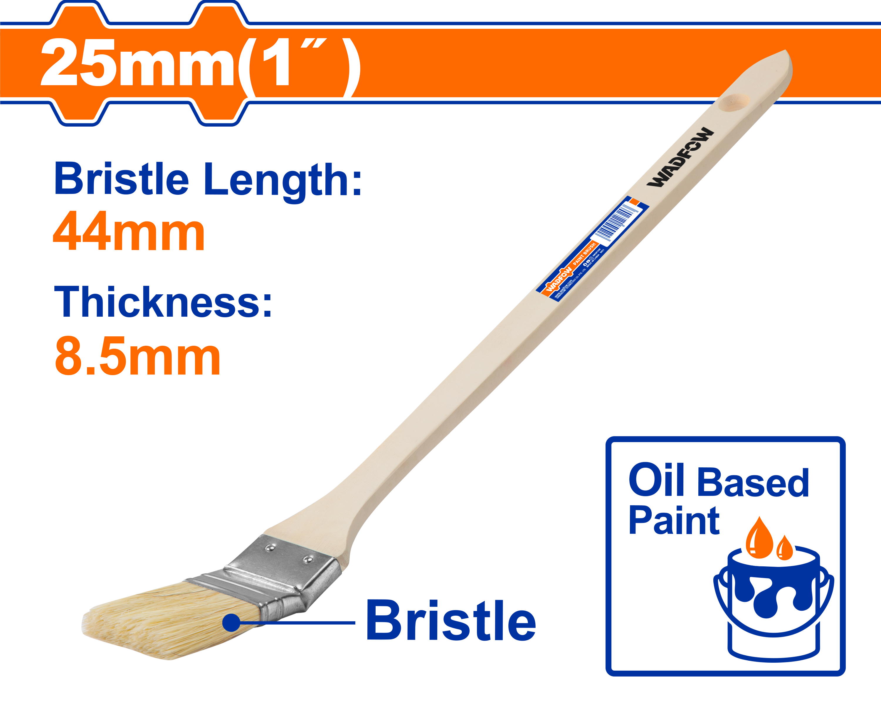 Cọ sơn dầu đầu cong 25mm (1″)