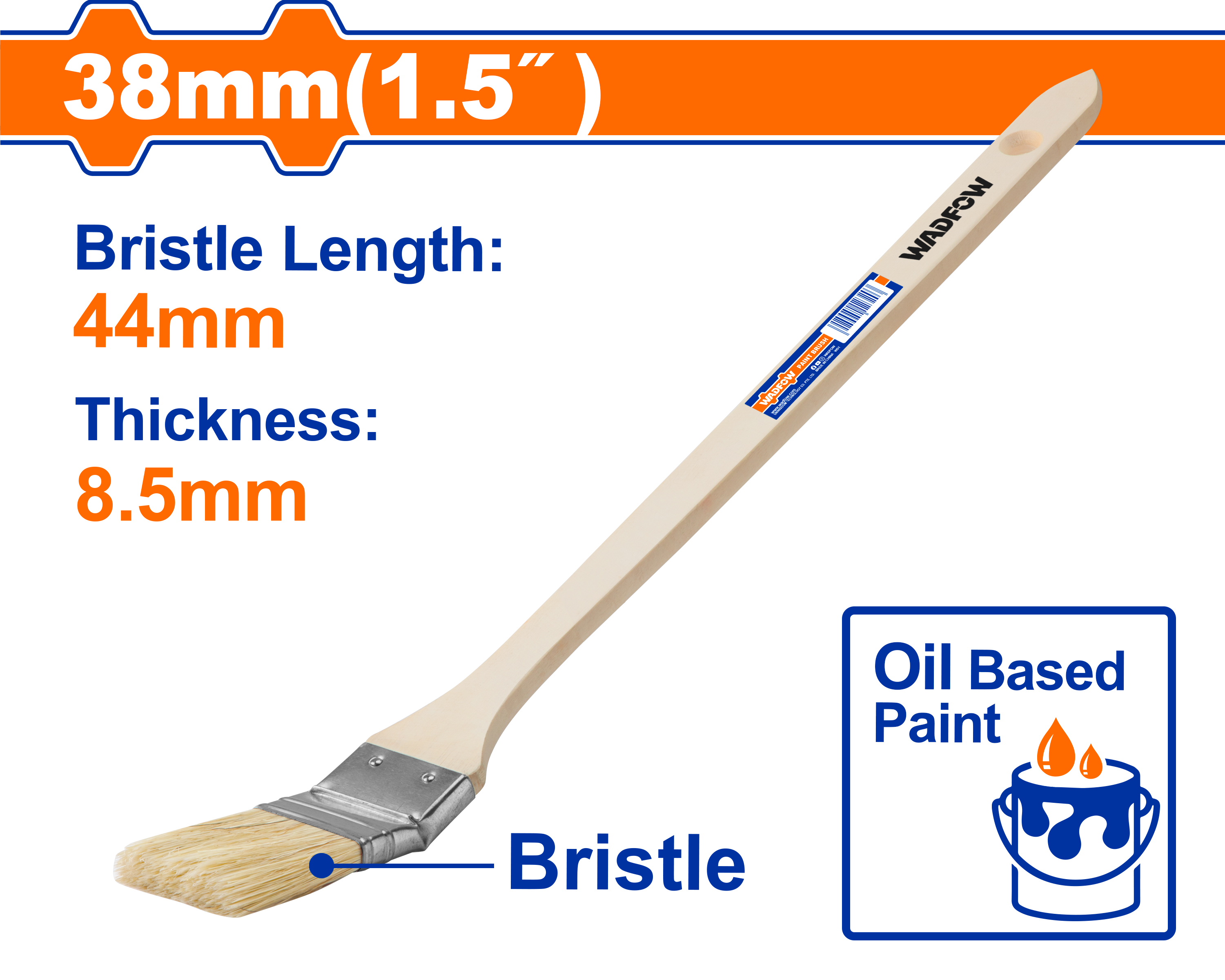 Cọ sơn dầu đầu cong 38mm (1.5″)
