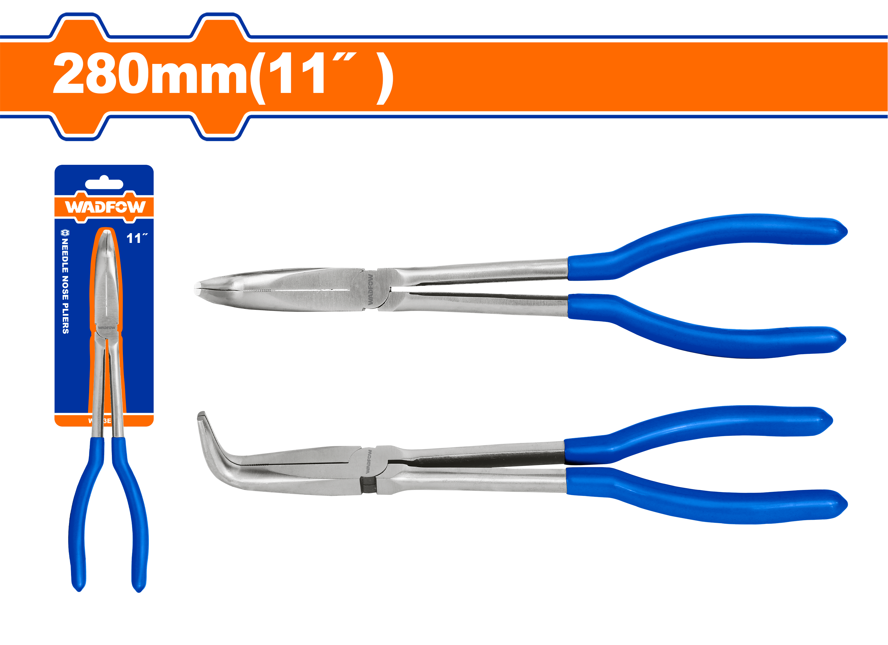 Kềm mũi dài cong 90 độ 11″