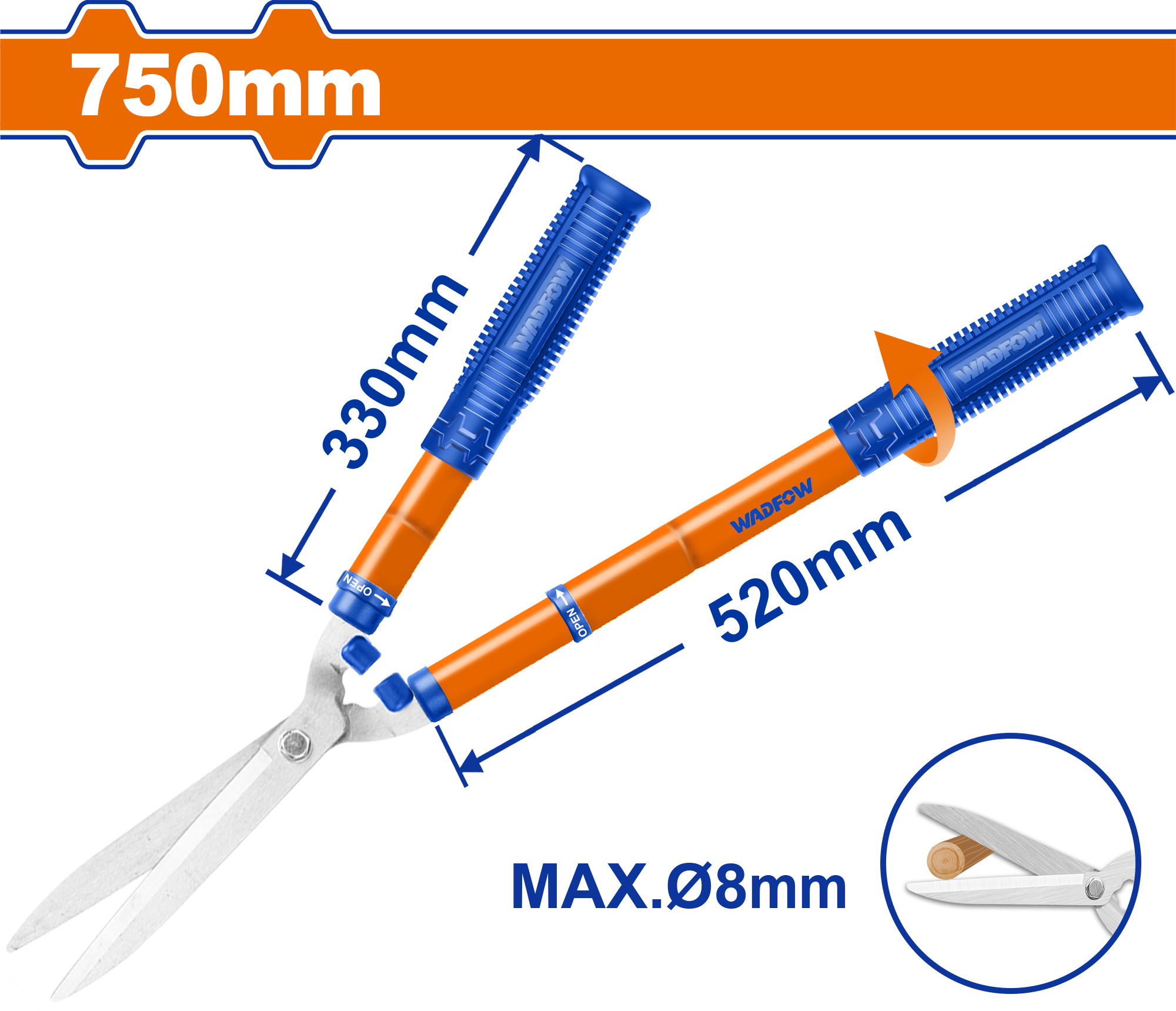 Dụng cụ cắt tỉa hàng rào 750mm