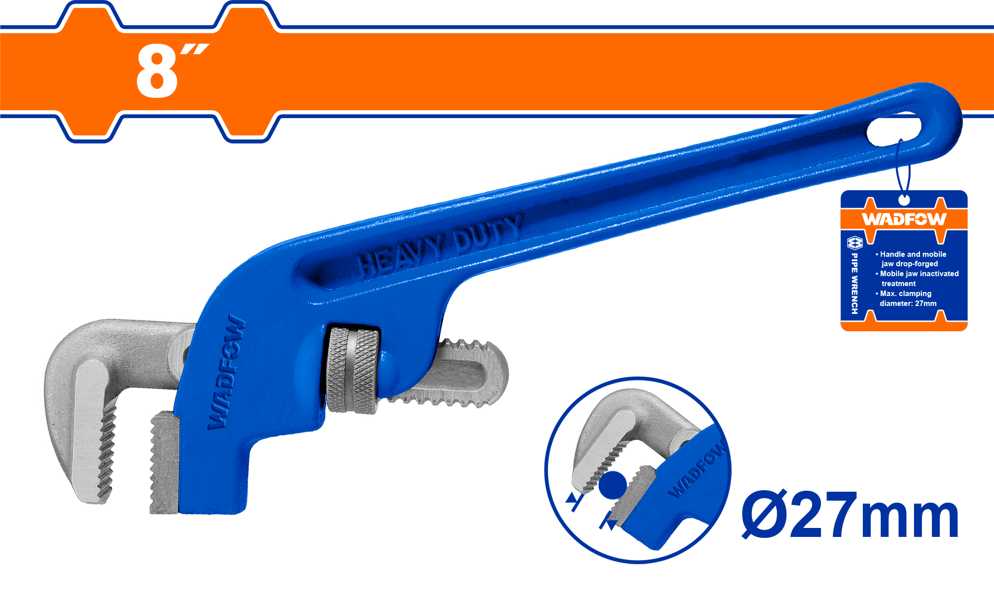 Mỏ lết mở ống trục lệch 8″