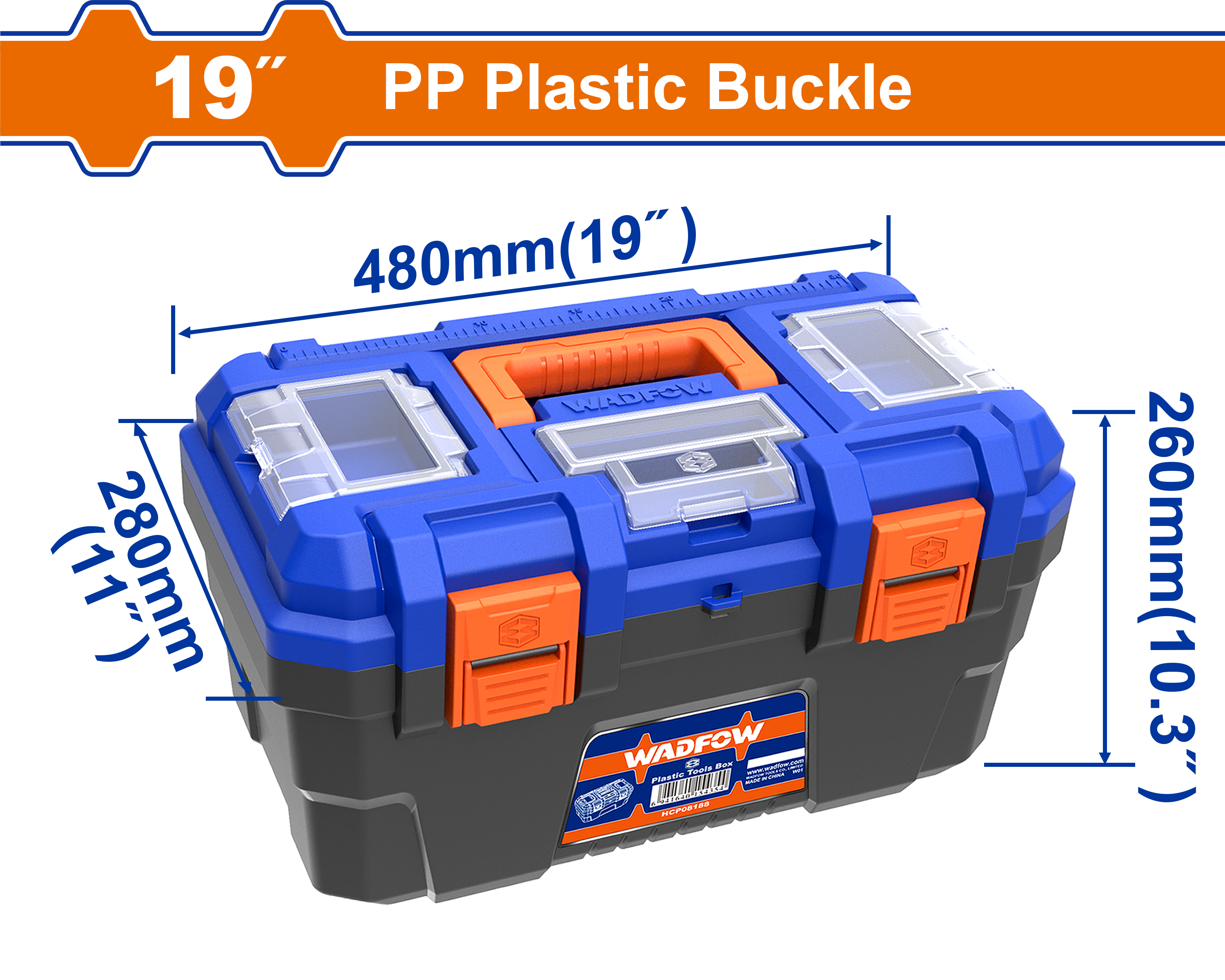 Hộp nhựa đựng dụng cụ 19 “