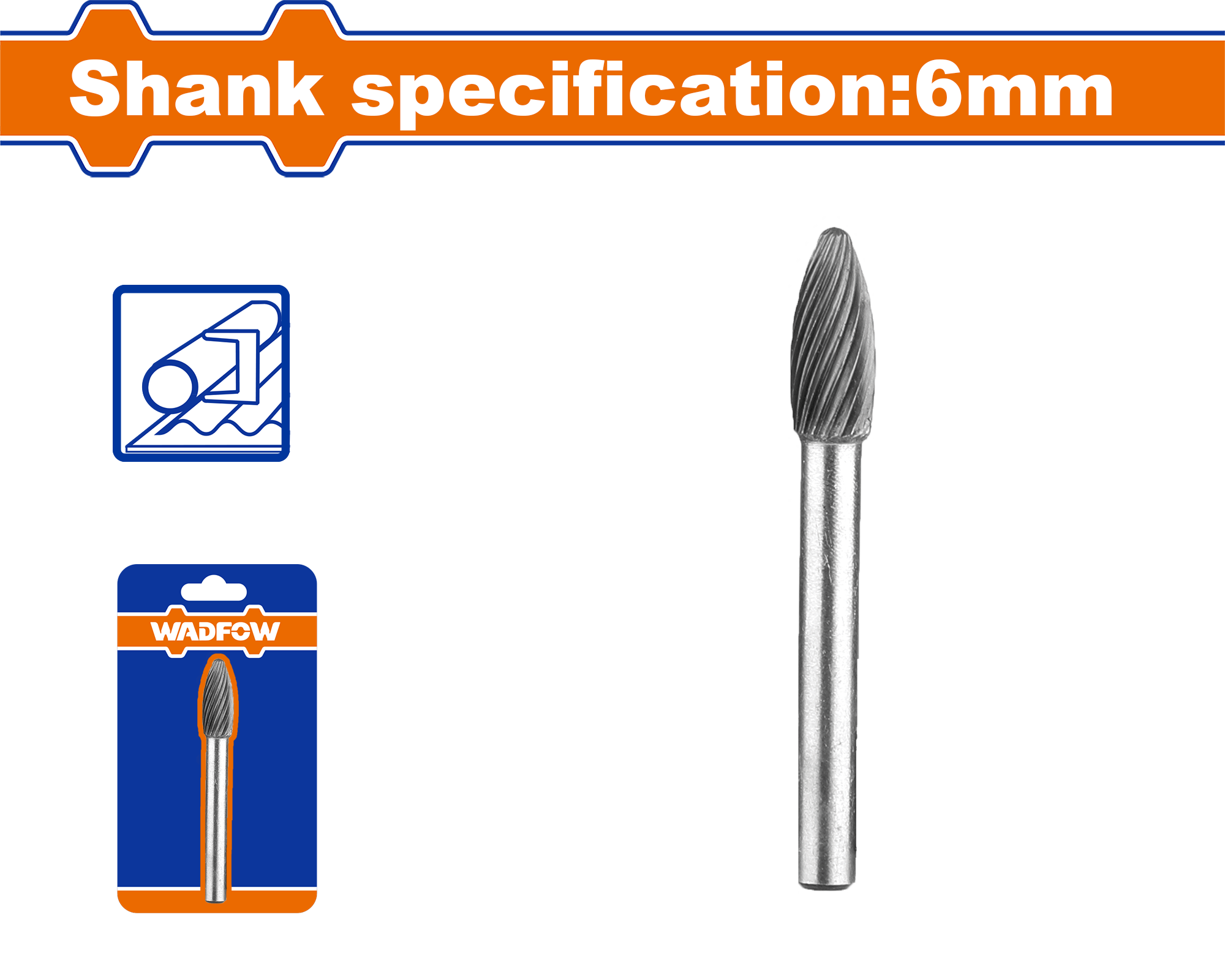 Mũi mài cacbua Tungsten 6x8mm (oval)