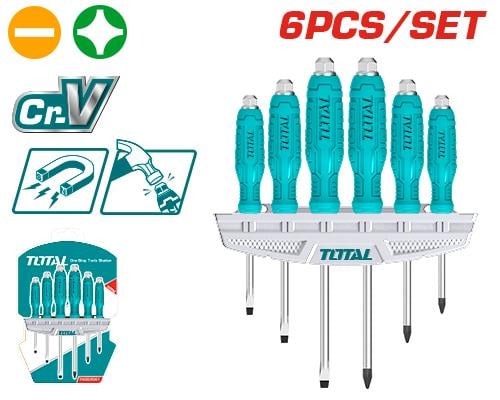 Bộ 6 tua vít đóng xuyên hiệu Total THGSS35061