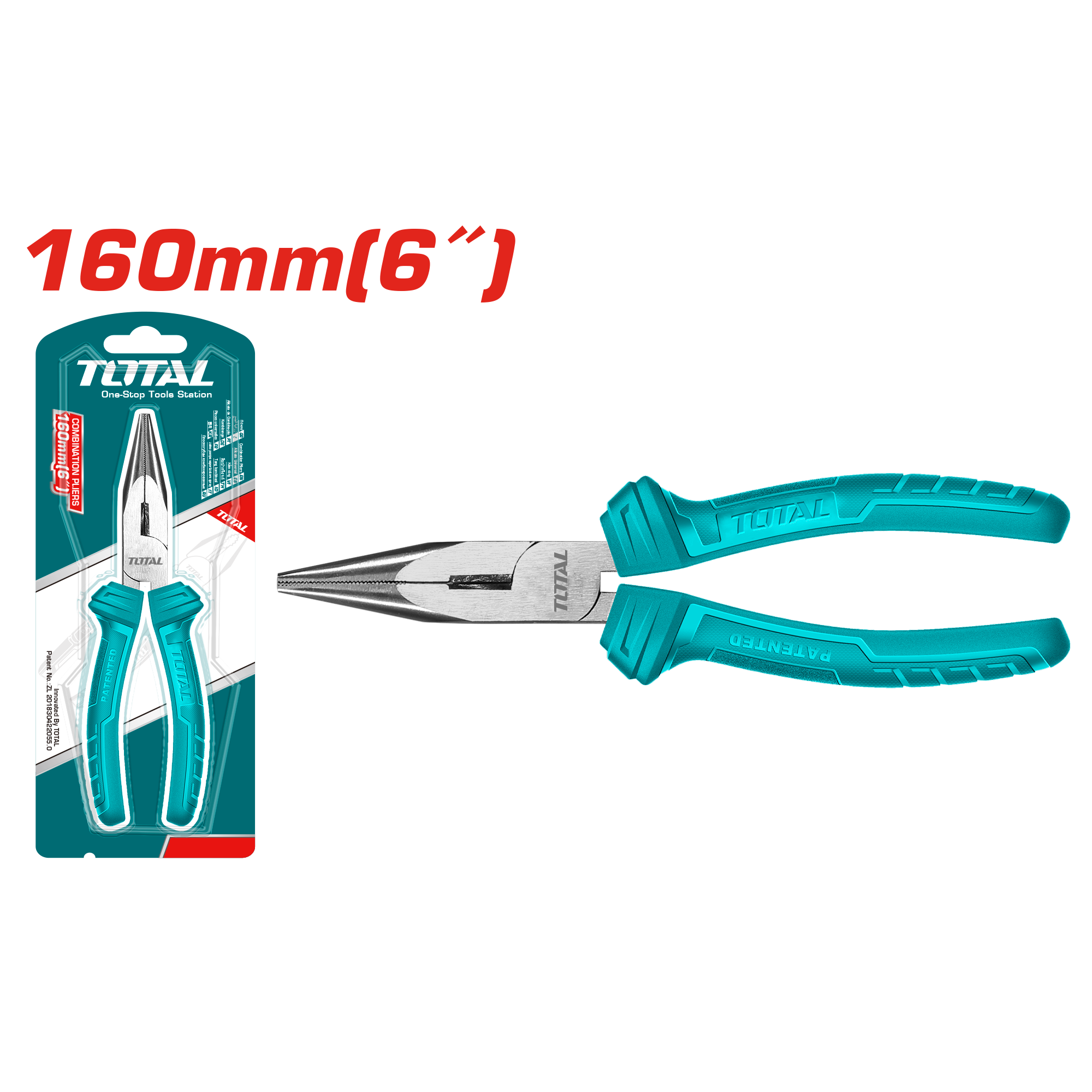 Kềm mũi nhọn mỏ dài 160mm Total hiệu Total THT120612