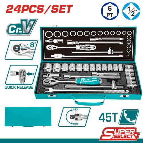 Bộ 24 cái đầu tuýp 1/2inch