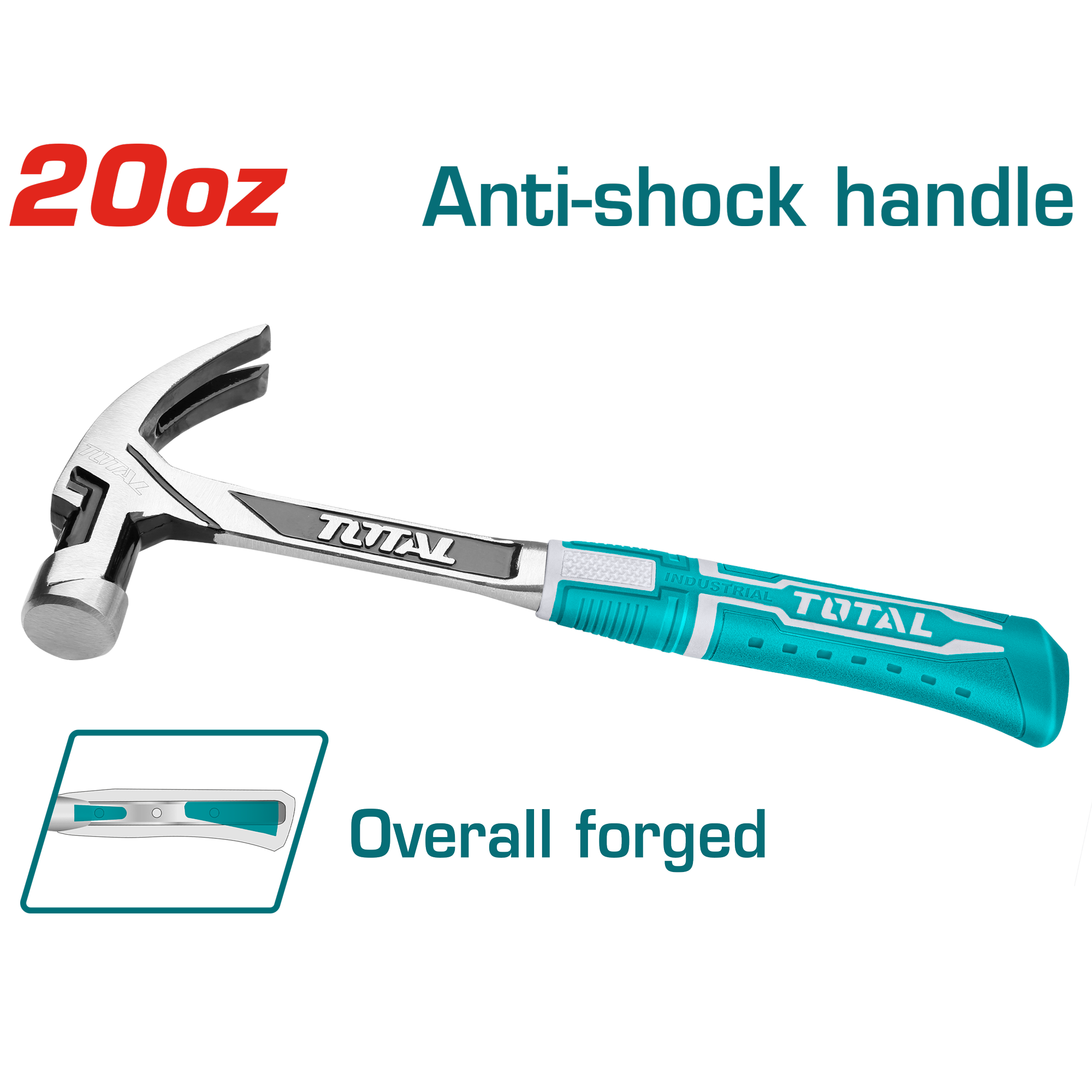 Búa nhổ đinh hiệu Total THT7143206