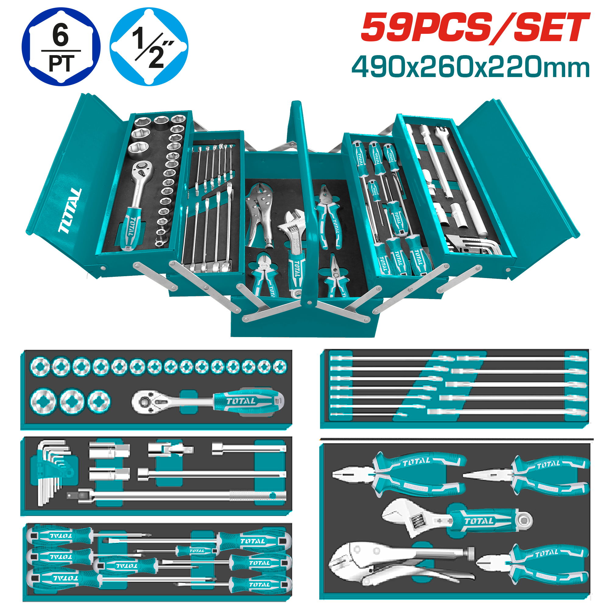 Bộ 59 công cụ  hiệu Total THTCS12591