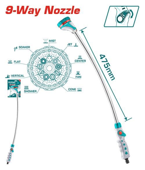 Đầu phun tưới nước dài 28inch  hiệu Total THWW092