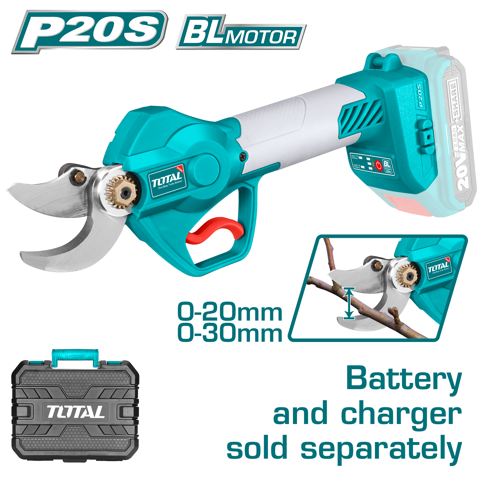 Máy cắt cành dùng pin Lithum 20V hiệu Total TSSLI2001