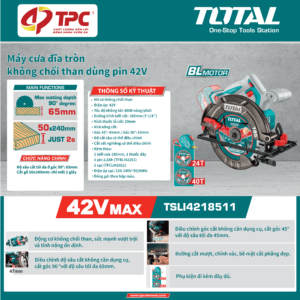 Máy Cưa Đĩa Tròn 42V Total