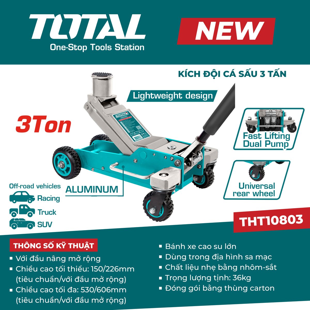 Kích đội cá sấu 3 tấn THT10803