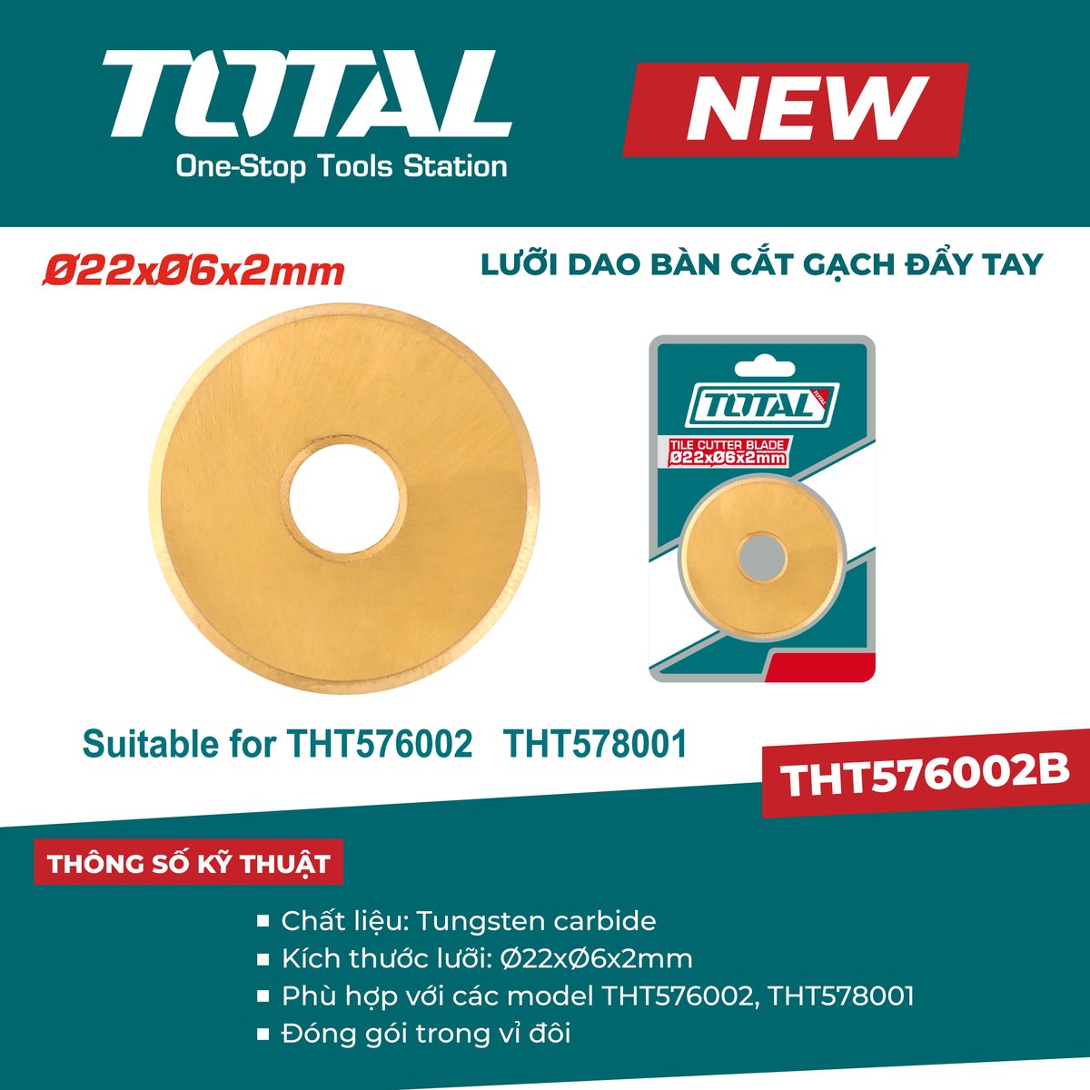 Lưỡi dao Bàn cắt gạch đẩy tay THT576002B